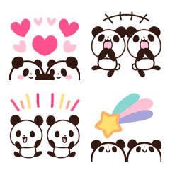 Twin pandas emoji