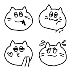 White cat Stickers