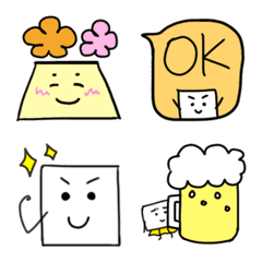 Tofu man and friends Emoji