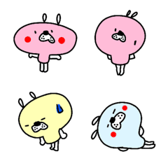 CUTE colorful Rabbit emoji