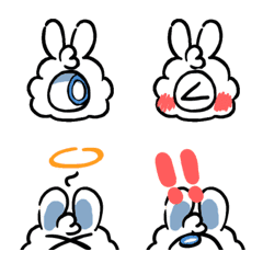 Single Eye Rabbit--White