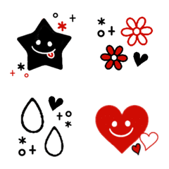 BLACK X RED Smile Emoji