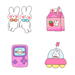 Rabbit and pastel pictograph