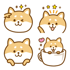 Emoji of loose  and cute Mameshiba