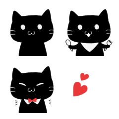 Cute Black cat  Emoji .