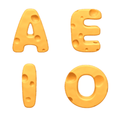English alphabet cheese pattern