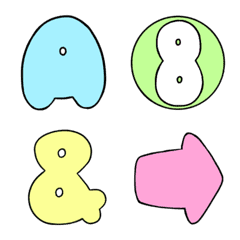 Lovely Alphabet And Numbers Line Emoji Line Store