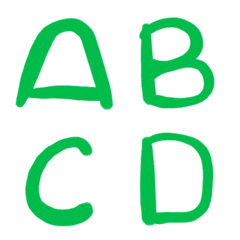 綠色英文字母abc