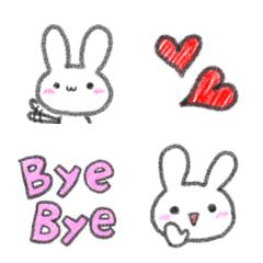 Simple white rabbit Emoji