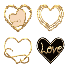 Gold Heart Decorative Collection