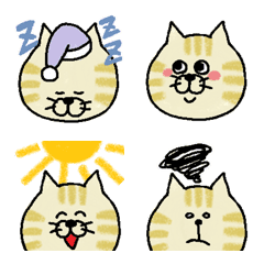 Red tabby cat Emoji(3)