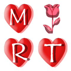 Cinta hati (A-Z) Emoji Imut