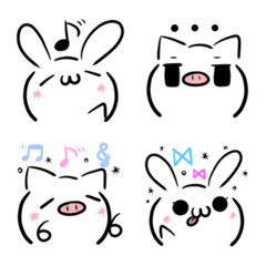Emoji of pigs & rabbits2