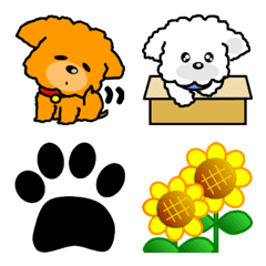 Daily use toy poodle stickers(Emoji)