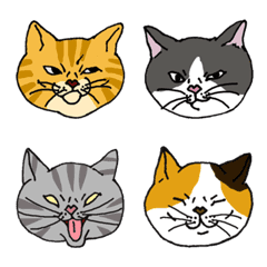 Emoji of scary face cat