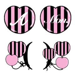 My DECO Emoji Heart&Stripe II