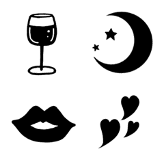 Simple and monochrome Emoji