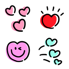 Yurukawaii tegaki LOVE emoji