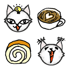  猫と毛玉の妖精 ネコ・コーヒー・ケーキ２