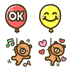 Balloon and bear emoji
