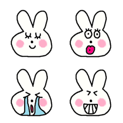 many rabbit face emoji