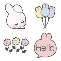 Pastel Bunny Emoji Line Emoji Line Store