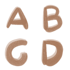 咖啡粉英文字ABC