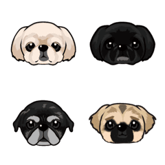 Pekingese + alpha emoji
