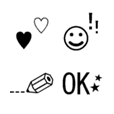 japanese simple Black Emoji – LINE Emoji | LINE STORE