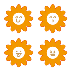 Emoticon over flowers