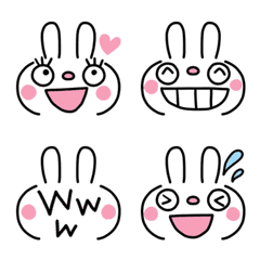 Marshmallow Rabbit Smile Emoji
