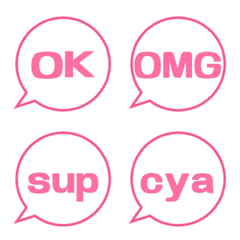 Abbreviated English used in messages