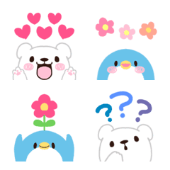 Choko emoji bear and penguin 