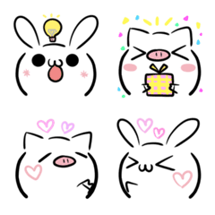 Emoji of pigs & rabbits3