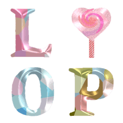 Sweet Candy (A-Z) Emoji Lollipop