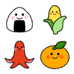 Food and smile emoji