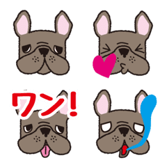 French Bulldog simple emoji