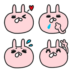Eyelash cute rabbit emoji