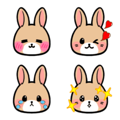 Various expressions emoji rabbit edition