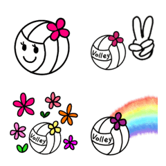 monotone volleyball emoji 