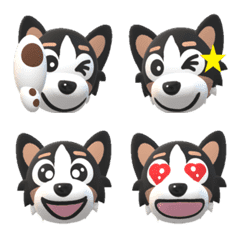 Tri-color Corgi dog emoji