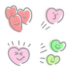 Yurukawaii tegaki pastel color emoji