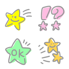 Yurukawaii pastel color stars!