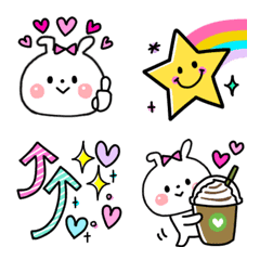 happy ribbon bunny Emoji part2