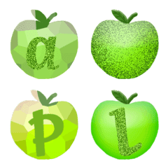 Sweet Apple (a-z) Alphabet Emoji Cute