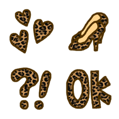 Easy to use leopard emoji