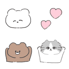 Soft and cute animal emoji.