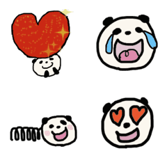 Hand drawn panda emoji