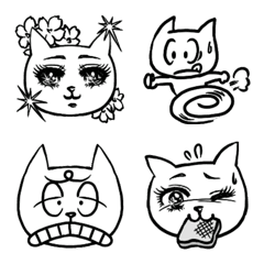 Cartoon girl cat