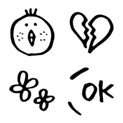 Japanese simple tegaki kigou Emoji